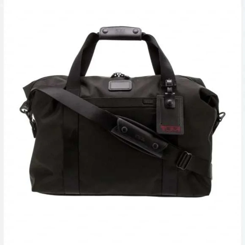 Tumi Small Soft Travel Satchel Black Ballistic Nylon Duffle Bag‎ Corp Collection